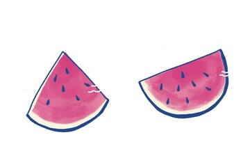 Cut watermelon (red)