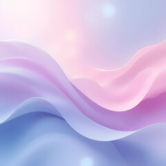 Soft Pastel Abstract Wave Background &ndash; Pink, Lavender, and Baby Blue Gradient