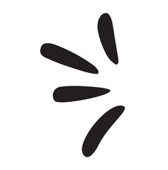 Black abstract shapes on white background vector