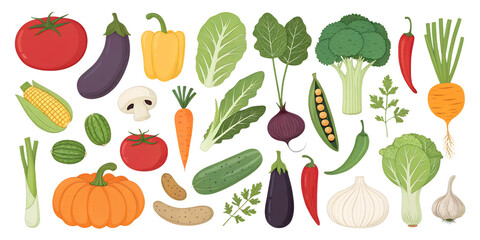 set of vegetables