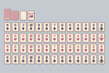card game collection set in pixel art style © Pixeleart