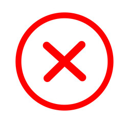 Obraz premium Red cross symbol isolated on white background