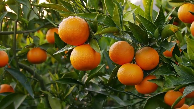 Orange Plantation on a Farm