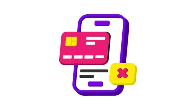 Payment Error Icon Animation MP4 file