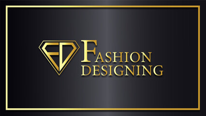 Diamond FD Fashion Designing Logo