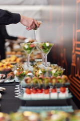 An Elegant Assortment of Gourmet Desserts and Savory Snacks Beautifully Arranged on Table