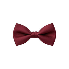 Elegant maroon silk bow tie, perfect for formal occasions and stylish outfits.
