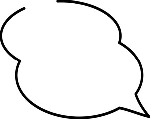 手書き風吹き出しの線画アイコン。（イラスト）｜アイコン, イラスト, 手書き, フレーム, 会話, コメント, 素材