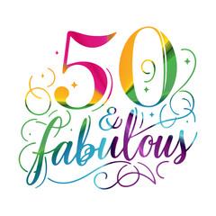 50 & Fabulous Celebration PARTY COLORFUL