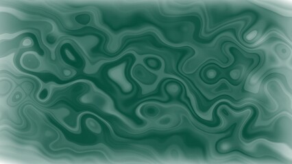 Obraz premium Abstract flowing organic shapes in deep teal and light green gradient background