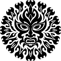: Tribal Dragon Circle Design vector