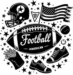 American Football Sports Graphics Vector