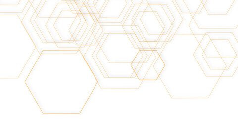 Abstract geometric technology out color line hexagon polygonal honeycomb luxury pattern vector background.
