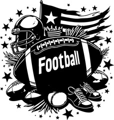 American Football Sports Graphics Vector