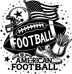 American Football Sports Graphics Vector