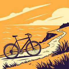 Obraz premium bicycle on the beach