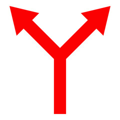 Vector illustration of a two-way arrow icon. Perfect for representing direction, decision making, and navigation concepts