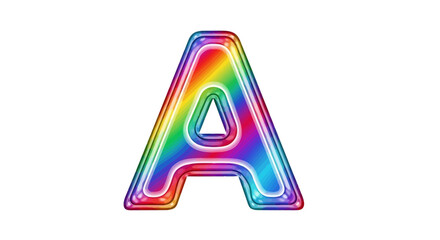 Vector download this vibrant rainbow letter a clip art image for free colorful alphabet design and typography needs