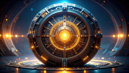 Naklejka premium Futuristic Orb Device