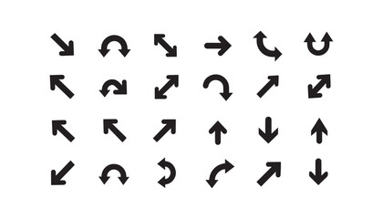 "Arrow Icon Vector Art | Collection of Modern Arrow Icons for UI Design, Directional Signage, and Web Interfaces"