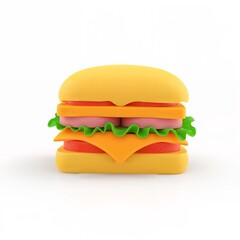 "Playful Bite: The Cartoon Sandwich Delight"