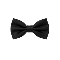 Elegant black bow tie, a timeless accessory for formal occasions.