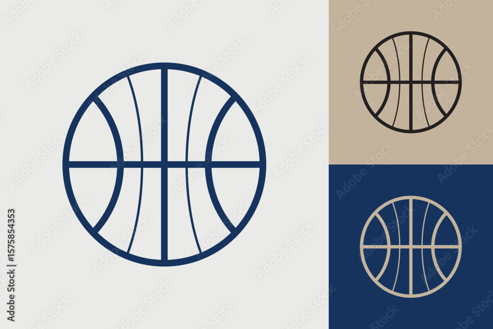 Fototapete Geometric circle logo icon. Circle concept vector design with minimalistic linear style