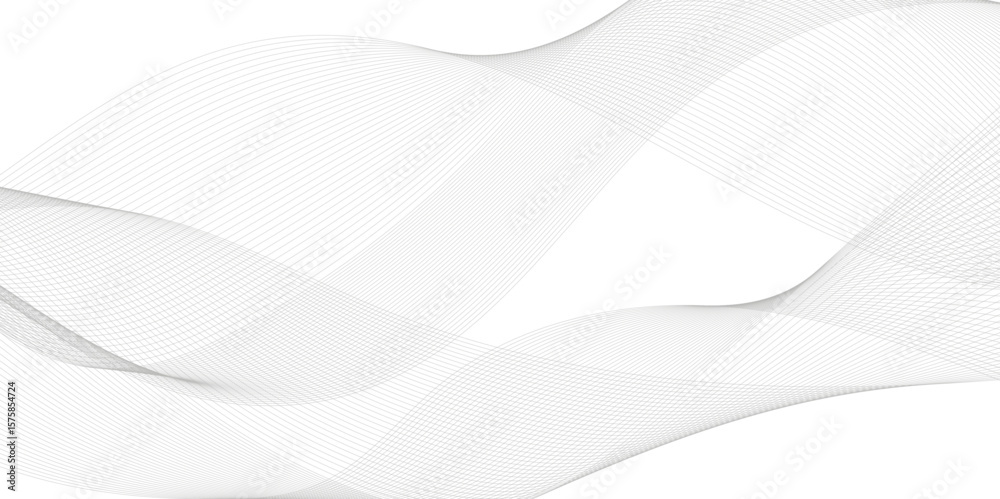Poster flowing dot particles wave pattern halftone black gradient smooth curve shape isolated on transparen