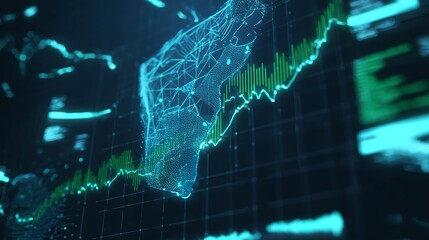 Detailed graphical representation of a region's economic indicators.