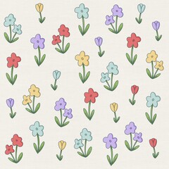 Flower and Leave Pattern  Floral Pattern Background