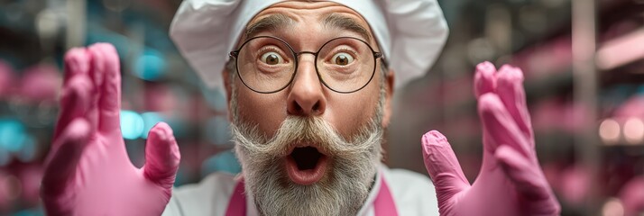 Chef expresses excitement in a bustling kitchen while preparing for a culinary event