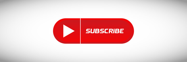 New Red Subscribe Button Vector Art Illustration for Channel