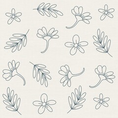 Flower and Leave Pattern  Floral Pattern Background