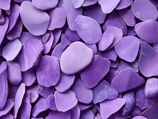 Fototapeta premium Purple Stone Texture Background, Smooth Amethyst Pebbles