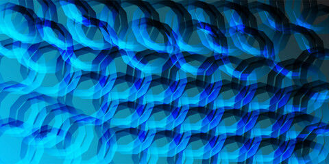 Fototapeta premium Abstract blue geometric pattern with overlapping circular shapes creating a modern and futuristic background.eps10