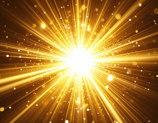 Gold explosion graphic, radiant beams