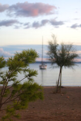 Beautiful beach in Podstrana, small coastal town near Split, Croatia.