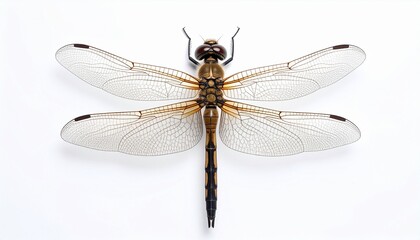 dragonfly on a white