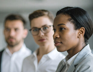 Fototapeta premium Team Collaboration in Modern Office Workspace