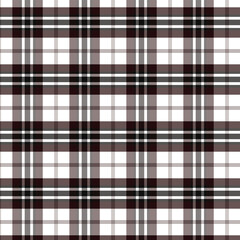 Dark Brown and White Plaid Pattern