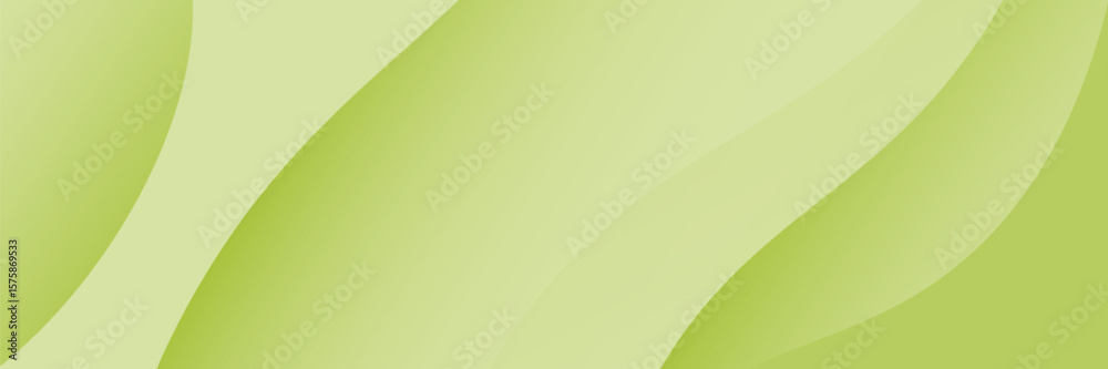 Poster vector green line background curve element with white space for text and message design, overlapping