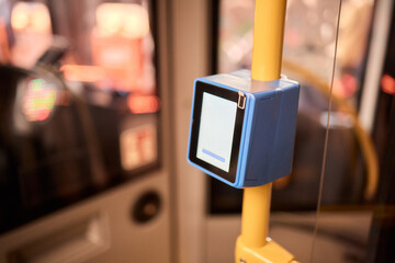 The Modern Bus Interior includes an advanced Digital Display for key Transit Information