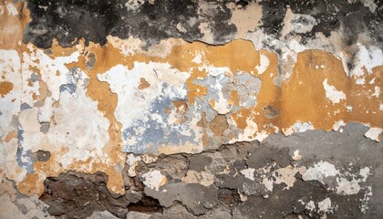 Fototapeta premium Weathered wall with peeling paint, a textured background for vintage and abstract designs