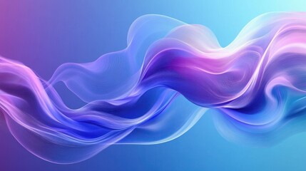 Naklejka premium Abstract Digital Wave with Purple and Blue Hues
