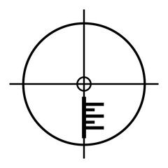 Crosshair vector icon. Aim illustration sign. Target symbol. optical sight web icon.