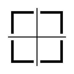 Crosshair vector icon. Aim illustration sign. Target symbol. optical sight web icon.