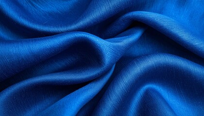 Fototapeta premium Deep blue fabric texture, a rich and detailed background for design photography