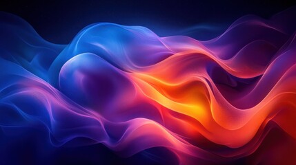 Obraz premium Abstract Wavy Pattern with Blue, Purple, and Orange Hues