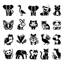 set of animals icons