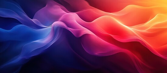 Obraz premium Abstract Gradient Waves in Blue, Pink, and Orange Hues